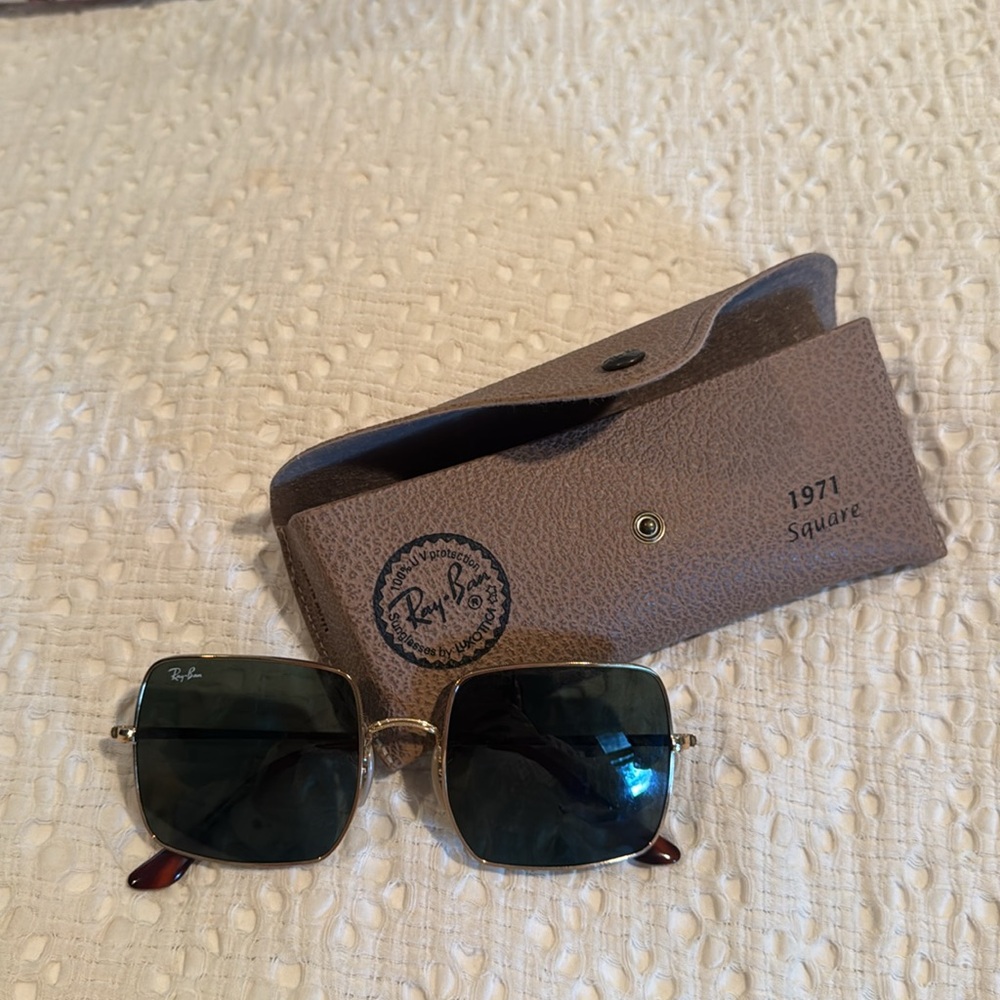1971 worn once Square Ray Bans